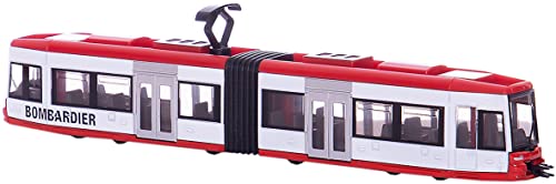 siku 1895, Straßenbahn, 1:87, Metall/Kunststoff, Rot/Weiß, Kompatibel mit anderen siku Spielzeugen