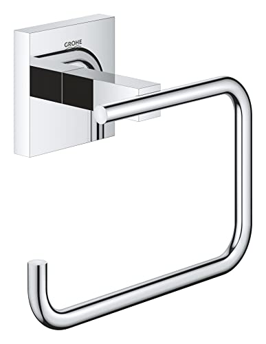 GROHE Start Cube - Papierhalter (ohne Deckel, verdeckte Befestigung, Material:Metall), chrom, 40978000, 13.8x6x11.1 cm