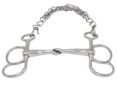 Amesbichler Reitsport Postkandare gebrochen Edelstahl, mit 2 Ringen