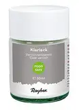 Rayher 35031000 Klarlack food-safe, Dose 50 ml, seidenmatt, transparent, für saugende Untergründe, lebensmittelecht, Speichel- und Schweißecht gemäß DIN 53 160-1/2, Schutzlack, Holzlack