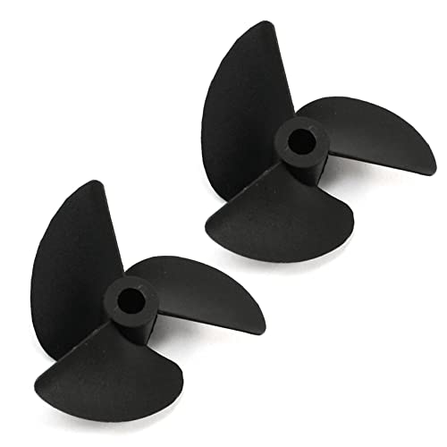 SRMAN 2X Schwarz P40D47 DREI Klingen RC Schiffsschraube Fuer Buerstelos Motor