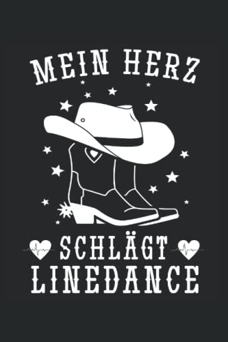 Mein Herz schlägt Linedance: Tolles Linedance Geschenk für Frauen die amerikanischen Westerntanz bzw. country Gruppentanz lieben. Ein Line dance accessories für Tanzlehrer und die Tanzgruppe.