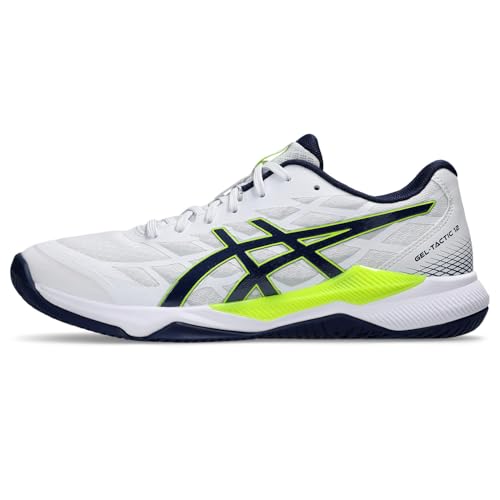 Asics Herren Gel-Tactic 12 Sneaker, White Blue Expanse, 44.5 EU