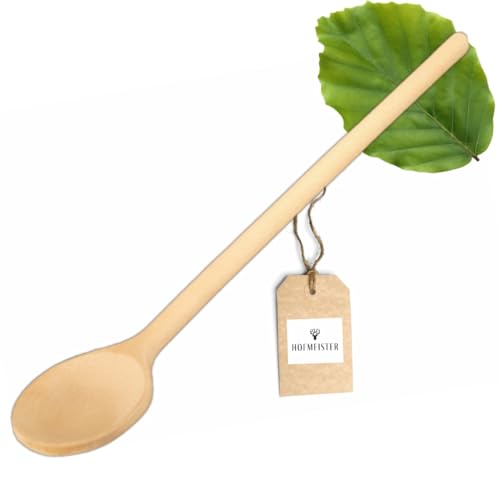 HOFMEISTER® Langer Kochlöffel aus Holz, 60 cm, praktischer Küchenhelfer für Große Töpfe, Küchenutensilien