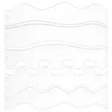 DELORIGIN 5Styles Acryl Quiltvorlagen 5 Stück Transparente DIY Patchwork Näharbeiten. Wellen Lineal Quilt Vorlagen Für Maschinennähen Patchwork Spleißen