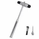 Wjelet Neurologischer Reflexhammer mit Eingebautem Pinsel und Nadel,Reflexhammer Medizin Aus Kunststoff Mit Doppelkopf,Multifunktionaler Perkussions Reflexhammer,Für Reflextests