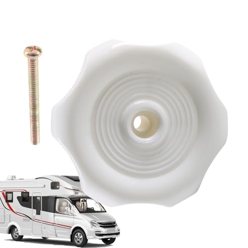 Wpsagek RV -Fenster -Entlüftungsknopf, RV -Fensterknopfersatz, 1 Zoll Wellenanhänger Vent Kurbelknauf, 2-1/4-Zoll-Durchmesser, Hardware-Austausch für Wohnmobile, Wohnmobilteile mit Schraube