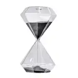 LABRIMP Diamant-Sanduhr-Dekoration Küchentimer Handbuch Küche Sanduhr Desktop-Dekor sanduhren Sanduhr Kinder Sportdekor Zeitschaltuhr für Kinder Multifunktions-Sanduhr Sanduhr-Timer Black