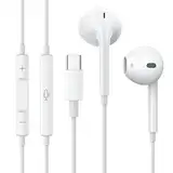 USB C Kopfhörer für iPhone 15 Pro Max,Typ C In-Ear-Kopfhörer Kabelgebundene USB C mit Mikrofon und Lautstärkeregler für Samsung S24 S23 S22 A53 A54,iPhone 15, P30/P40,Flip 4,Oneplus 10,Google Pixel 8