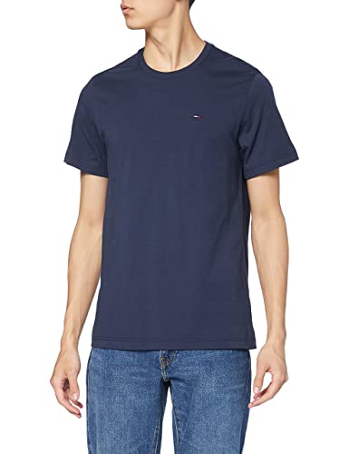 Tommy Hilfiger Herren Tjm Xslim Jersey Tee Dm0dm04411 Langarmhemd, Blau (Black Iris), M EU