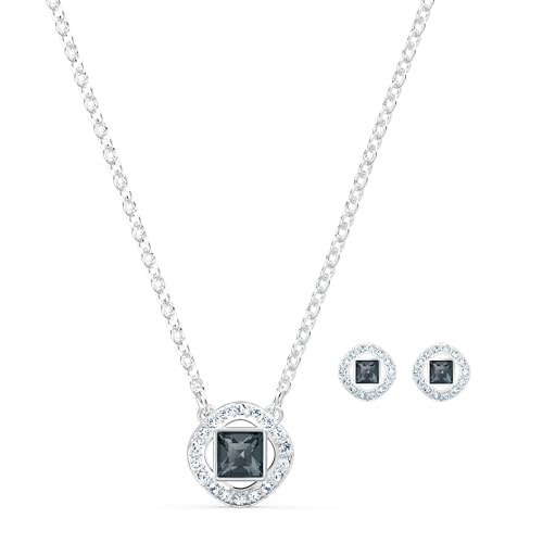 Swarovski Angelic Square Set, grau, rhodiniert, Amazon Exklusiv