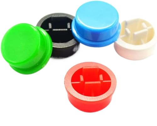 MJNLYDAO Schalter Mikroschalter 50 Stück runde taktile Tastenkappen-Kits 9,58 * 5,1 mm für 12 * 12 * 7,3 mm Mikroschalter