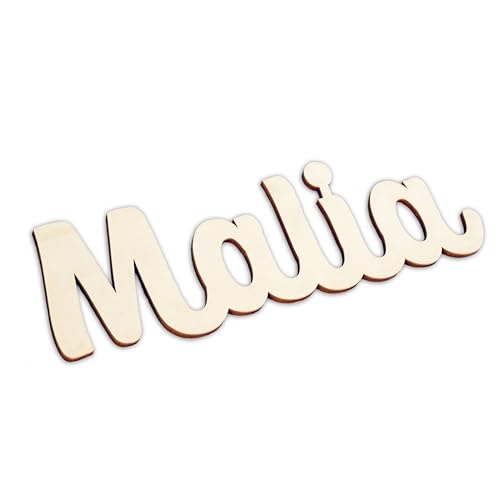 Holzura Schriftzug Holz mit Name personalisiert, Türschilder Kinderzimmer, Namensschild Buchstaben für Tür oder als Dekoration für Regale und Wände