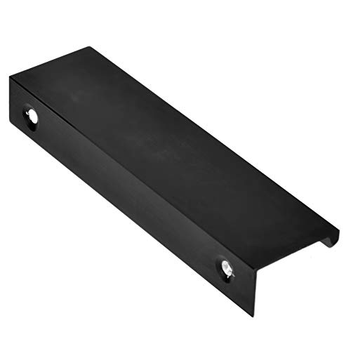 Fafeicy Moderne Küchenschrank Möbelhandles Finger Ziehen Schwarz 6805-160 für Badezimmer Wohnzimmer (Schwarz 6805-96 Lochabstand)