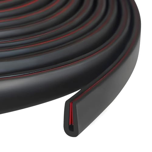 Gummikantenschutz, 1 mm selbstklebender U-Kanal-Kantenschutz, flexibler Autotürkantenschutz, U-förmiger Kantenschutz für Blech, Länge 3 m, Farbe schwarz