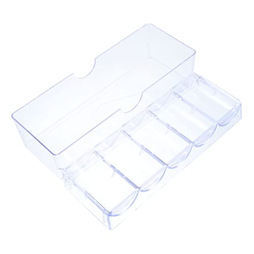 HEALSOPTHY 1stück Transparente Mahjong Chips Box Organizer Mit Deckel Für Chips Fach Unterteilte Aufbewahrungslösung Für Spielzubehör Für Mahjong Und Poker