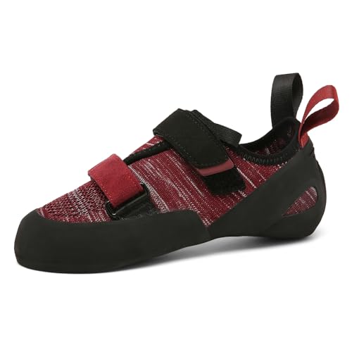 ZHENSI Kletterschuhe Herren Damen Indoor Anfänger Klettern Bouldern Trainingsschuhe,Rot,43 EU