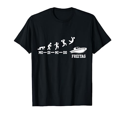 Endlich Freitag Boot fahren Motorboot Bootsfahrer T-Shirt