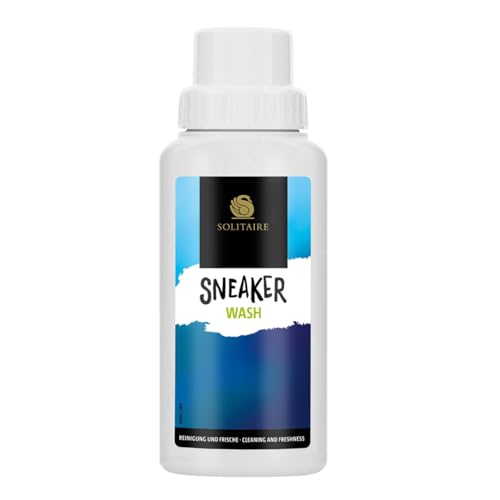 SOLITAIRE Sneaker Wash, Sneaker Waschmittel für die Waschmaschine, 250 ml, Reinigung und hygienische Frische für Sneaker, Sport- und Outdoor-Schuhe aus Textil, Nylon und Leder