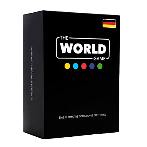 The World Game - Geographie Kartenspiel - Lernspiel für Kinder, Familie und Erwachsene - Welt Brettspiele für 2-6 Personen - Deutsche Version