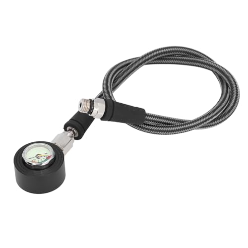 Tauchmanometer, Professionelles Leuchtendes Tauchtauch-Nachtleucht-Manometer, mit Hochdruckschlauch, für Tarierjacket-Regler-Unterwassertauchen (65cm)