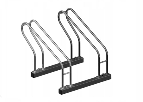 Fahrradstander Reihenparker Stand aus Edelstahl für 2 Fahrrader 6kg