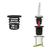 Yawdil 1/4/6 Stück Liquor Pourer Adapter, bis zu 1 Zoll/25mm Hals umgewandelt, jeder Ausgießer in einen großen Ausgießer, für große Olivenöl Flaschen Schnaps Flaschen