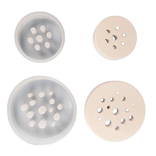 2 Stücke Blumenretter Silikonform, Blumenstielhalter Silikonform Silikonwabenform Blumenstielhalterform Silikon Runde Brikettform Zum Arrangieren Von Blumen