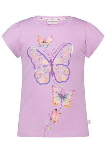 SALT AND PEPPER BY KIDS PARK Mädchen Schmetterling Print und Pailletten T-Shirt, Lavender, 92 cm-98 cm