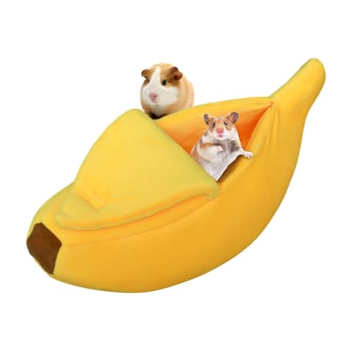 Bananen-Katzenbett - Gemütliches Bananenbett - Gemütliches Bananenbett, Warmes Bett Für Kleine Tiere, Schönes Haustierzubehör -Für Igel-Chinchilla-Meerschweinchen