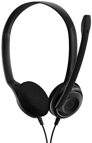 EPOS PC 8 USB-On-Ear-Stereo Headset PC, Kopfhörer mit Kabel, Inline-Lautstärke, Stummschaltung & Mikrofon-Rauschunterdrückung, Hochwertig, für Laptop, PC, Mac - Online-Anrufe & -Unterricht