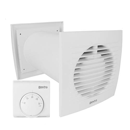 Wärmeverteiler Lüfter Ventilator Ab- Zuluft Thermostat Wärmelüfter Warmluft Wand - VONLIS® Ø 100 mm 200 mm