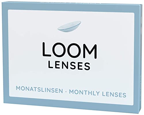 LOOM Lenses Monatslinsen weich, 3 Stück | BC 8.6 | DIA 14.2 | Kontaktlinsen mit Stärke: -4.00 Dioptrien