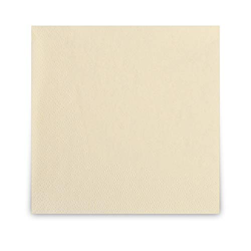 Cocktail-Servietten, 2-lagig, 24 x 24 cm, Inhalt 300 St, für jeden Anlass, jeweils abgestimmt auf Einrichtung und Dekoration, für Gastronomie und Zuhause, creme