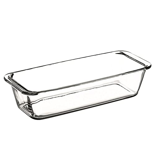 Dajar AMBITION Kastenform aus Glas 31 cm Königskuchenform Kuchenform Auflaufform Brotkasten Pastetenform Brotbackform transparent Excellent