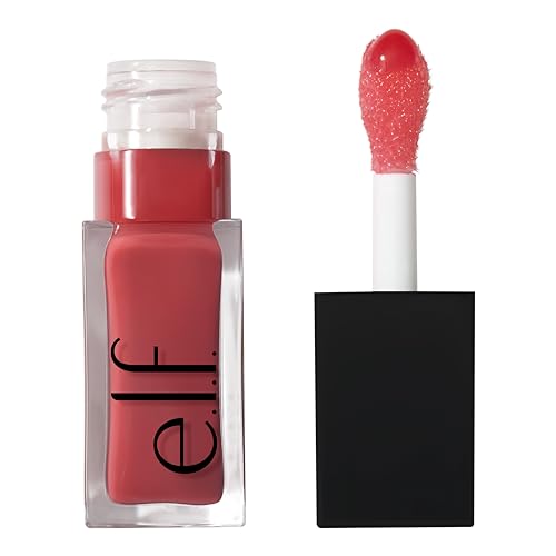 e.l.f. Glow Reviver Lip Oil, Nährendes, Getöntes Lippenöl Für Ein Hochglänzendes Finish, Angereichert Mit Jojobaöl, Vegan & Tierversuchsfrei, Rose Envy