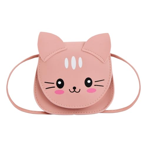 Amexo Kleine Mädchen Katze Umhängetasche, Süße Handtaschen kinder Prinzessin Mini Taschen mit Verstellbarem Gurt Kinder Crossbody Tasche für Kinder Mädchen