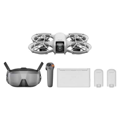 DJI Neo Motion Fly More Combo, Minidrohne mit 4K UHD-Kamera für Erwachsene, 135 g selbstfliegende Drohne, die dir folgt, Handflächenstart, Motivverfolgung, QuickShots, mit RC Motion 3 und 3 Akkus