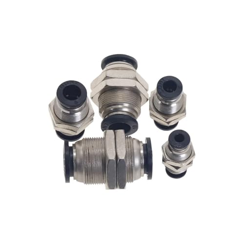 YJUHADWPBZ Pneumatic Fitting Black Tube Connector Fittings Air Quick Water Pipe Push In Hose Quick Couping 4mm 6mm 8mm 10mm 12mm(PM,4MM)