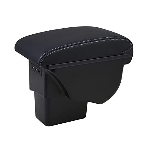 holohol Mittelarmlehne Handschuhfach Autohaus Zubehör Reserve Für Kia Für Soul 2009 2010 2011 2013 2013 2014(A3 Black Leather)