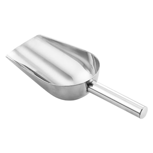-Schaufel, Edelstahl-Küchenschaufel, Eisschaufel | Mehrzweck-Bar-Eismehl-Utility-Schaufel, Metall-Eisschaufel Für Süßigkeiten, Eiswürfel, Mehl, Zucker, Kaffeebohnen, Mehl, Popcorn, Silber
