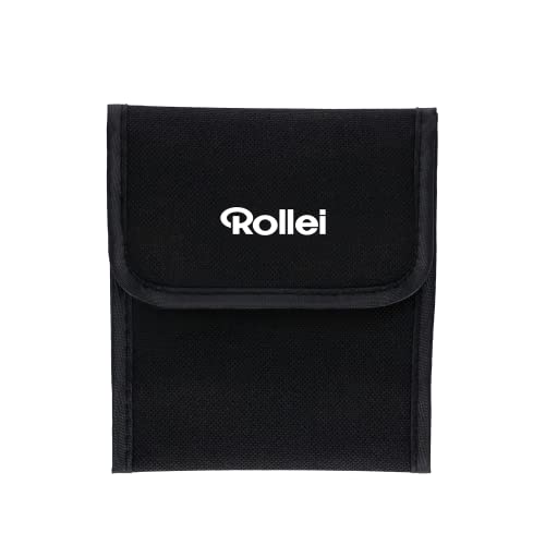 Rollei 3er Rundfiltertasche. Filtertasche in schwarz zur sicheren Aufbewahrung für 3 Schraubfilter bis zu 82mm Durchmesser.