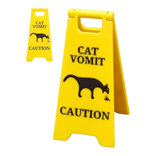 Cat Vomit Sign | Dog Vomit Sign | Funny Cat Vomit Warning Sign | Cat Warning Sign Decoration | Cat Decor Funny Gag Giftes | Humorous Cat/Dog Signs for Home or Pet Areas, Giftes for Cat Lovers