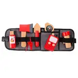 Gazocua Spielzeug Feuerlöscher, Feuerwehrmanns Cosplay Spielzeugset, Tat Play Fireman Tools, Holzspielset Mit Aufbewahrungstasche, Treps Tool Für Kinder, Und Mädchen, Halloween, Gebur