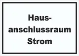 HB-Druck Hausanschlussraum Strom Schild mit Text HAR waagerecht A4 (210x297mm)