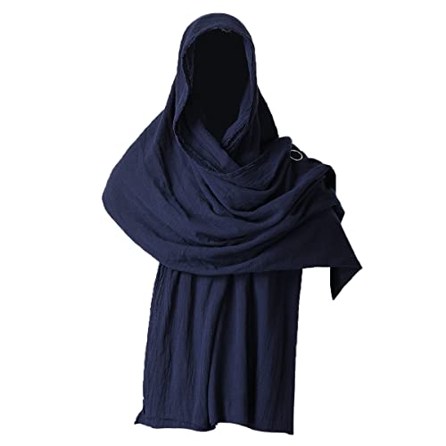 GRACEART Shemagh Taktisch Schamane Gugel Herren Schal Mit Brosche (Blau)