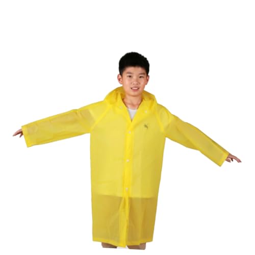 Yardwe Regenponcho Für Kinder Mit Kapuze Einweganzug Medizinische Einweg Kinder Ponchos Regenjacken Für Kinder Winddichter Poncho Draussen Schüler Regenkleidung