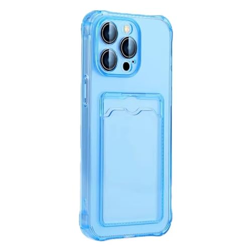 Miagon Brieftasche Hülle für iPhone 11 Pro Max,Kartenhalter Crystal Transparente Rückseite Handyhülle Kunststoffhülle Dünn Weiche TPU Stoßfeste Schutzhülle