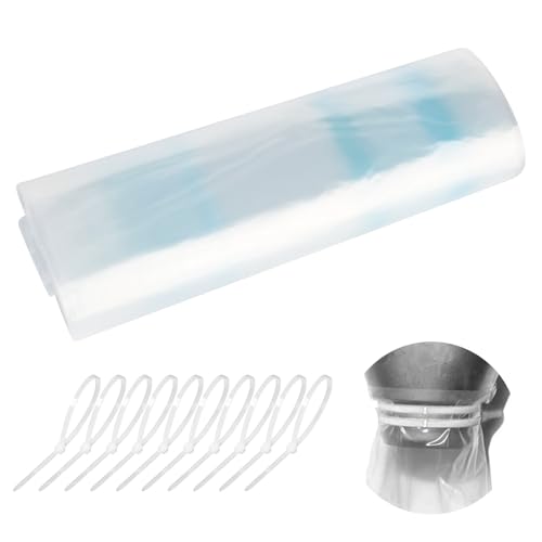 Trendecor 10 M Dachrinnenschlauch Rolle, Ø 200 mm Durchmesser Fallrohrprovisorium mit 6 Kabelbindern Schlauchfolie Fallrohrschlauch Regenrinnenschlauch für Verpackung von Abflussrohren