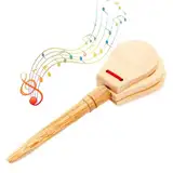 GXGM Kastagnetten,Kastagnetten mit Griff,Kastagnetten aus Holz,Musikalisches Schlaginstrument Mini Kastagnette,für Kinder